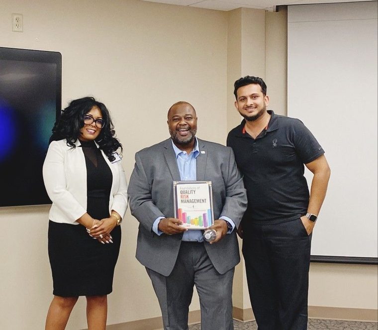 Book award presentation with Jayet Moon