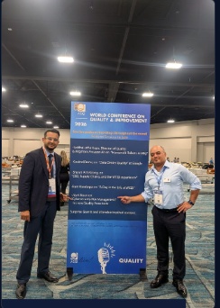 Jayet Moon with colleagues presenting Foundations of Quality Risk Management