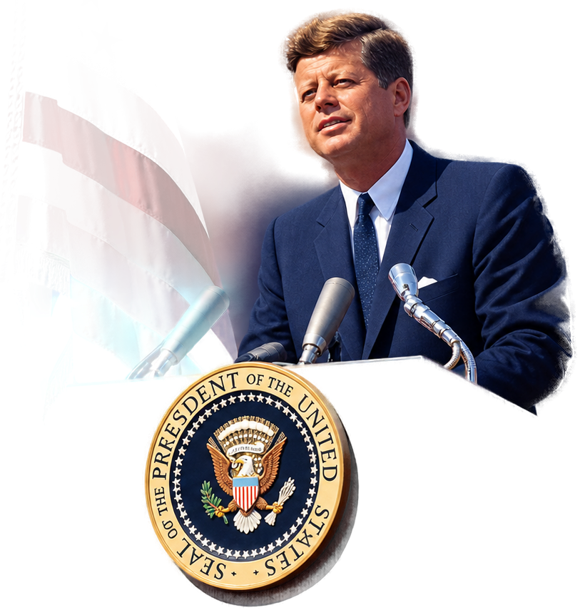 John F. Kennedy speaking at Rice University, September 12, 1962