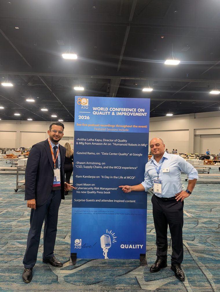 WCQI 2026 featured speaker signage naming Jayet Moon